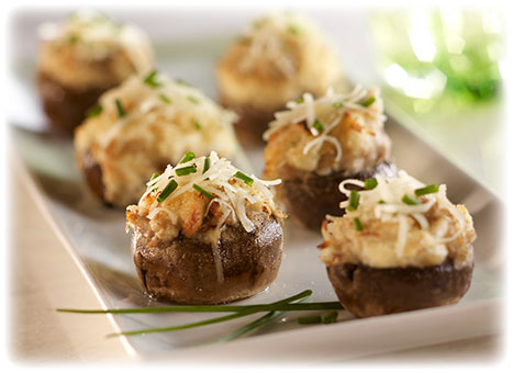 Crab-Stuffed Mushroom Caps with Auribella®