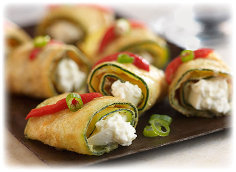 Breaded Zucchini Rolls with Burrata