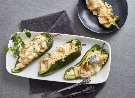 Cheesy Baked Poblano Peppers