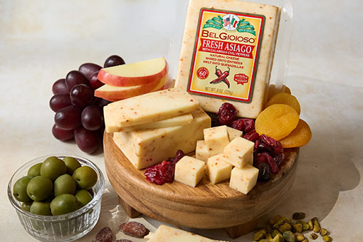 Fresh Asiago with Calabrian Chili Peppers