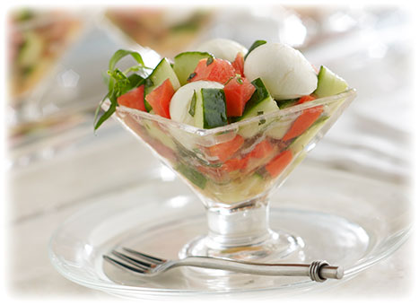 Fresh Mozzarella, Cucumber and Tomato Salad