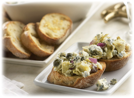 Crumbly Gorgonzola Artichoke Spread