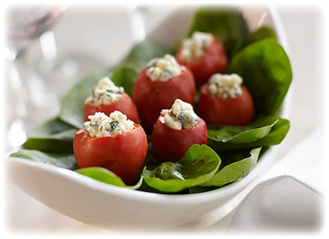 Stuffed Peppadews with Crumbled Gorgonzola