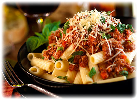 Rigatoni with Bolognese Sauce
