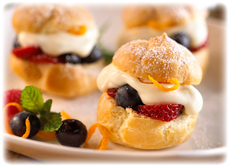 Citrus Mascarpone Cream Puffs