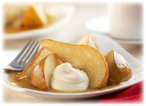 Mascarpone Cream Sauce with Sautéed Pears