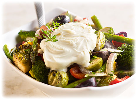 Roasted Vegetables with Mascarpone