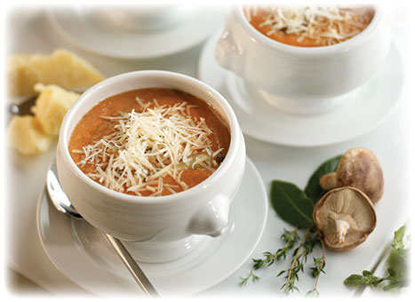 Tomato Bisque Soup with Parmesan