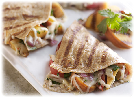 Grilled Peach and Peperoncino® Quesadillas