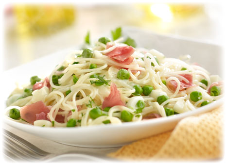 Manteche Pasta with Spring Peas and Prosciutto