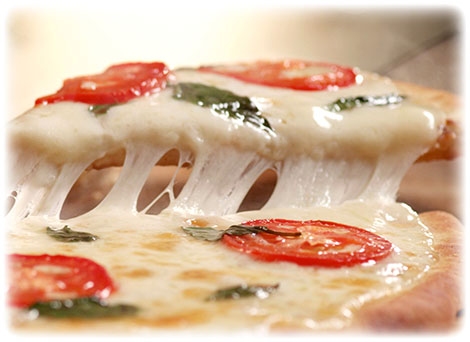 Mild Provolone, Tomato and Fresh Basil Pizza
