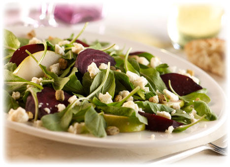 Ricotta Salata, Pear and Beet Salad