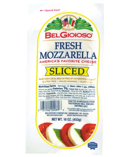 Fresh Mozzarella Sliced Thermoform Log – 16 Slices