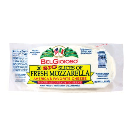 Fresh Mozzarella Sliced Thermoform Log – 20 Big Slices
