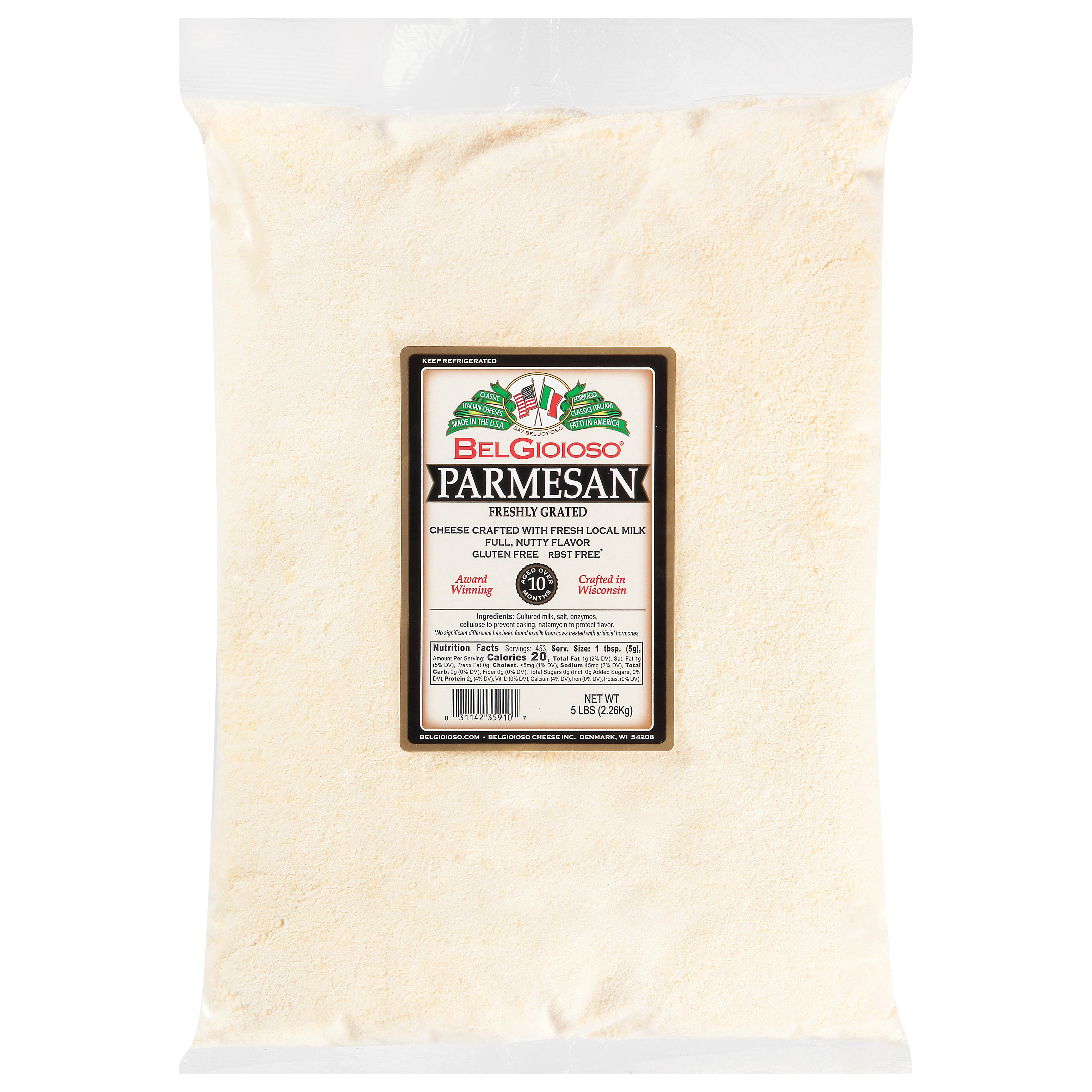 Grated Parmesan 5 Lb