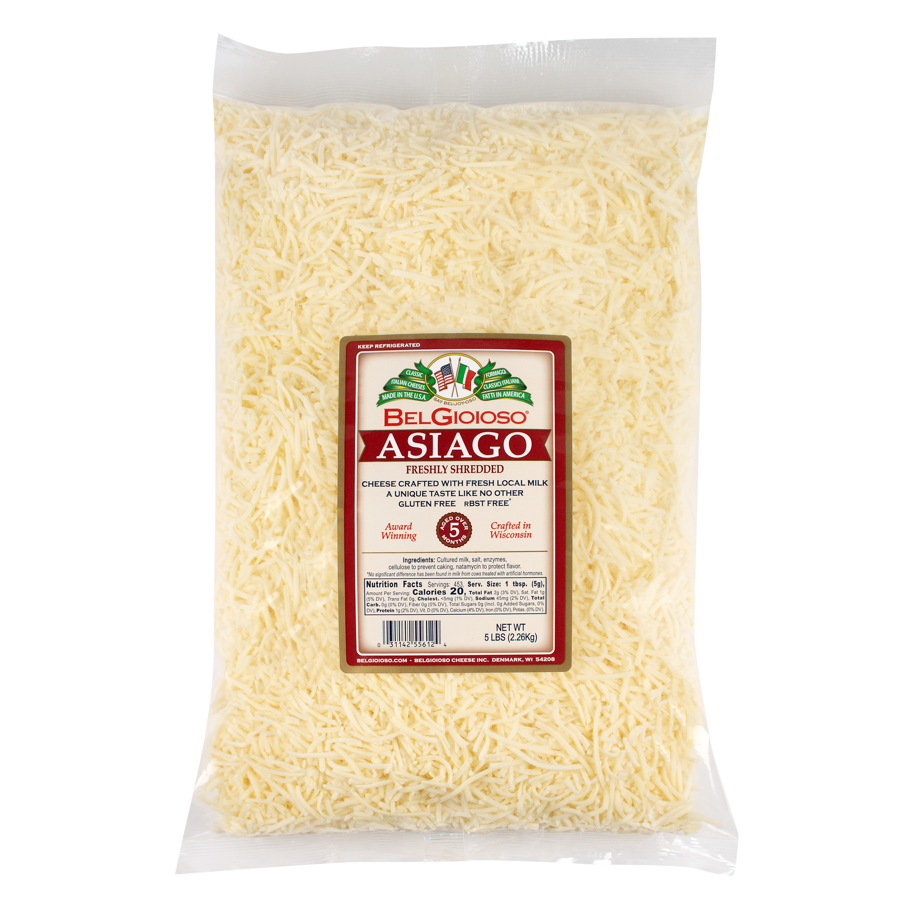 Shredded Asiago 5 Lb