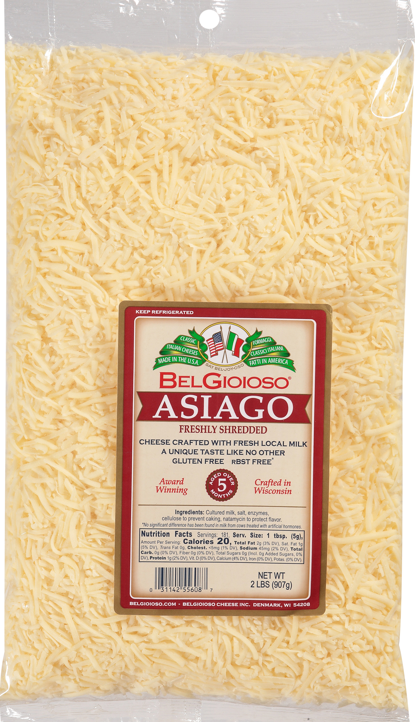 Shredded Asiago 2 Lb