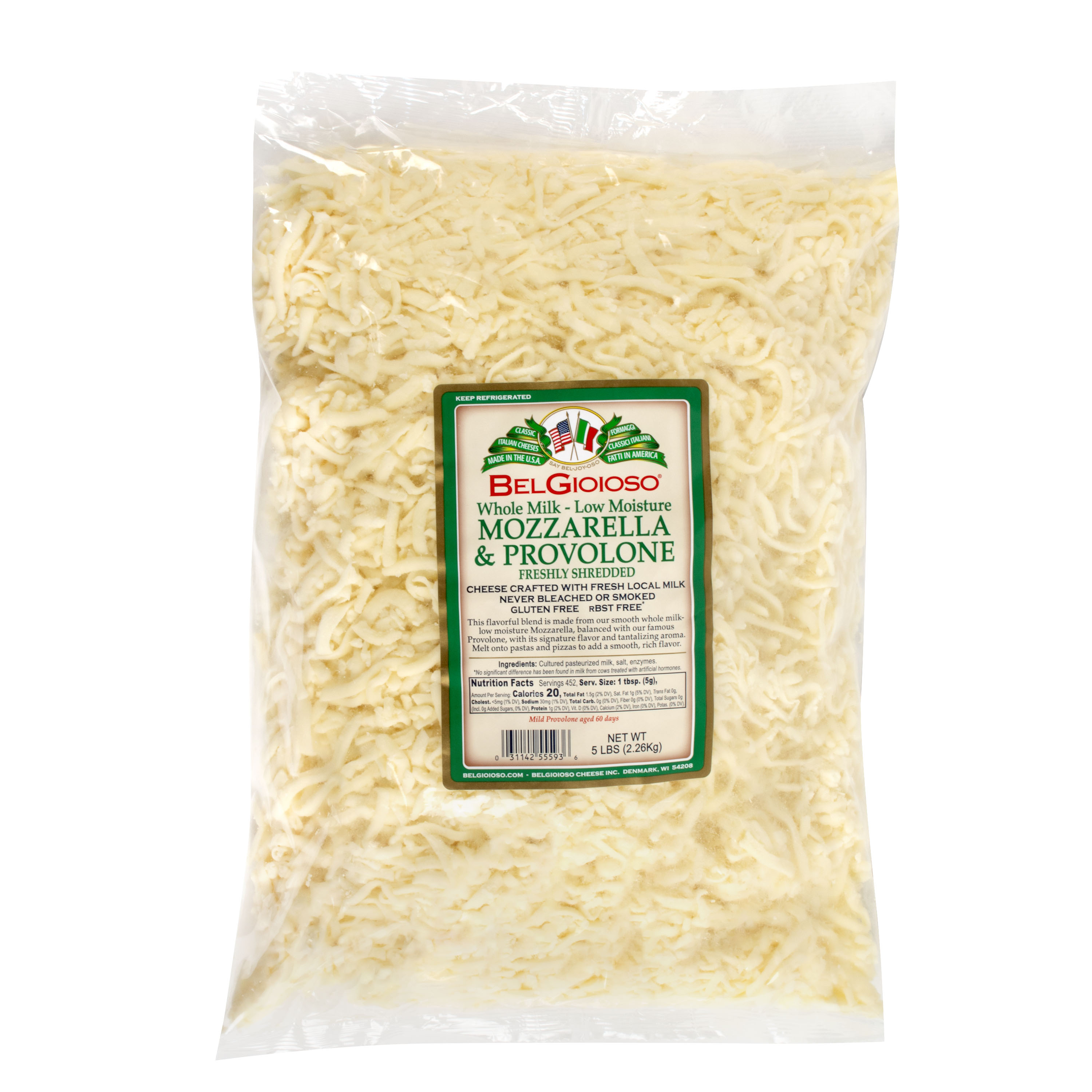 Shredded Wmlm Mozz/provolone 5 Lb