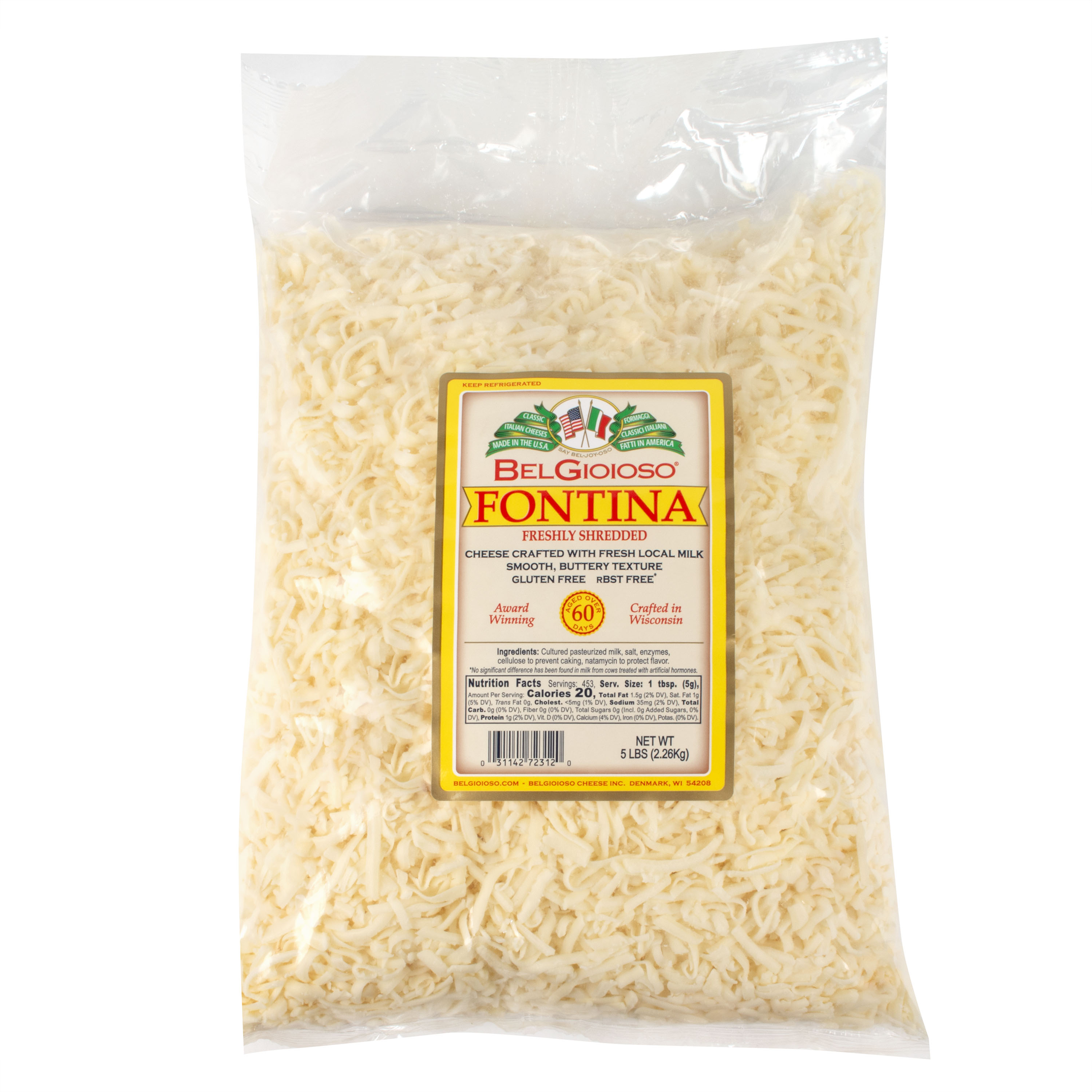 Shredded Fontina 5 Lb