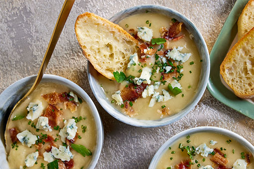 Gorgonzola Potato Leek Soup