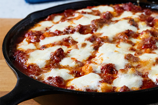Homemade Gnocchi and Burrata Bake