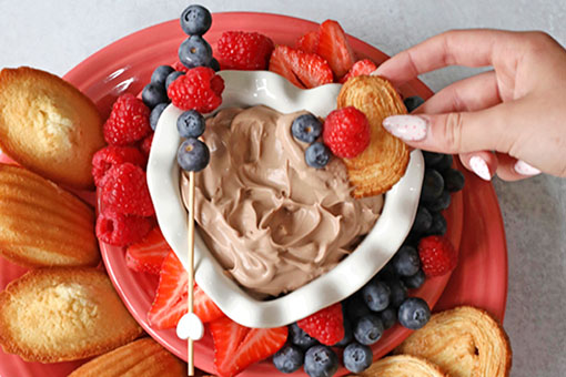 Chocolate Mascarpone Dip with Berries