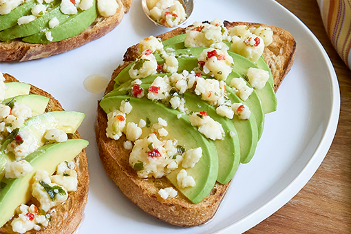 Avocado Toast with Marinated Crumbles