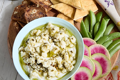 Whipped Ricotta Dip with Marinated Crumbles